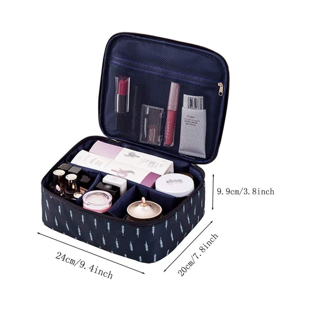 House of Quirk Portable Storage Bag Cosmetics Make up Brushes Toiletry Bag with Adjustable Compartments