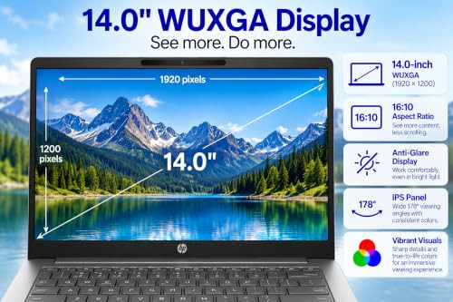 HP 14 2026 AMD Athlon Dual Core Silver 10 - 8 GB DDR5512 GB SSDAMD Radeon 610M GraphicsWindows 11 Pro Thin and Light Business Laptop140 WUXGA DisplaySilverCopilot Key14 KgMSO 2024 - Image 4