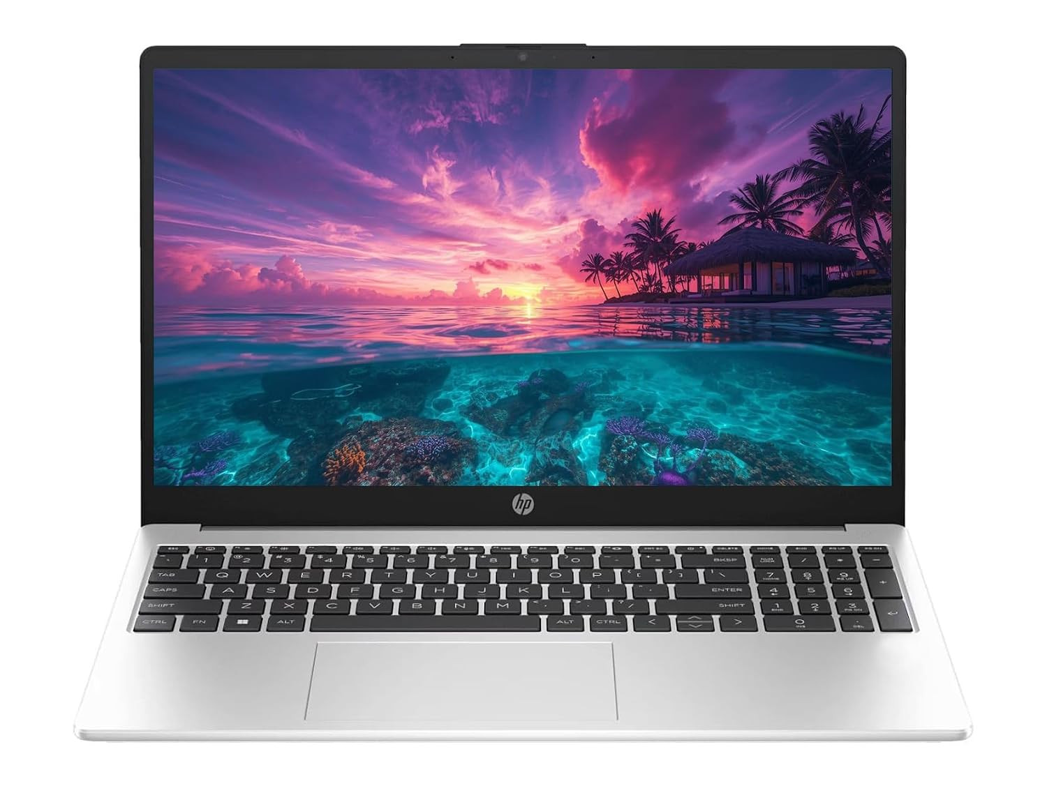 HP 15 2026 AMD Ryzen 5 Hexa Core 7535U - 8 GB DDR5512 GB SSDDOS MS OfficeWindows not Installed Thin and Light Business Laptop156 FHDTurbo Silver15kg - Image 1