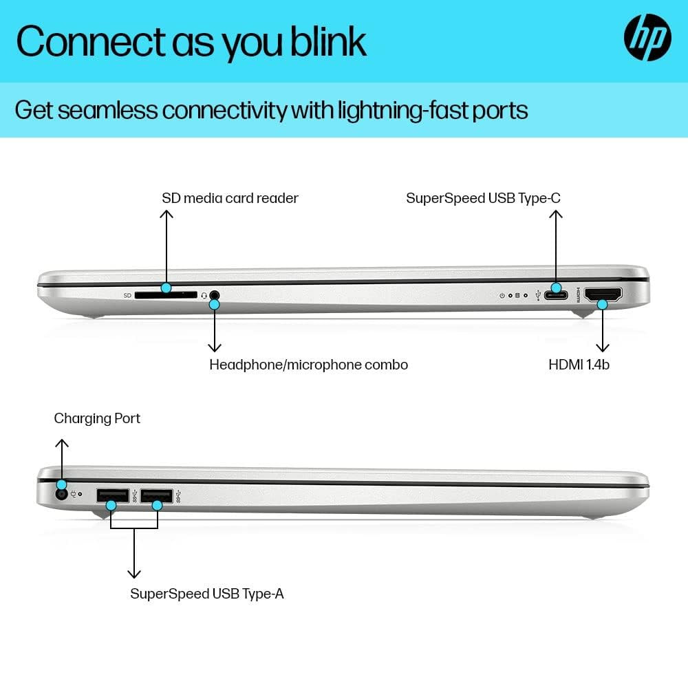 HP 15s Core i3 12th Gen 8GB RAM512 GB SSDFHDWindows 11MS Office 21156 396cmSilver169kg fy5006TU Laptop