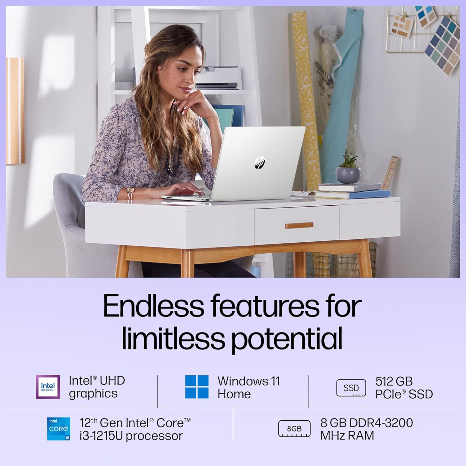 HP 15S Core I3 12Th Gen Intel8Gb Ram512Gb SsdFhdMs Office 21Windows 11156396CmSilver169 Kg Fy5011Tu Laptop