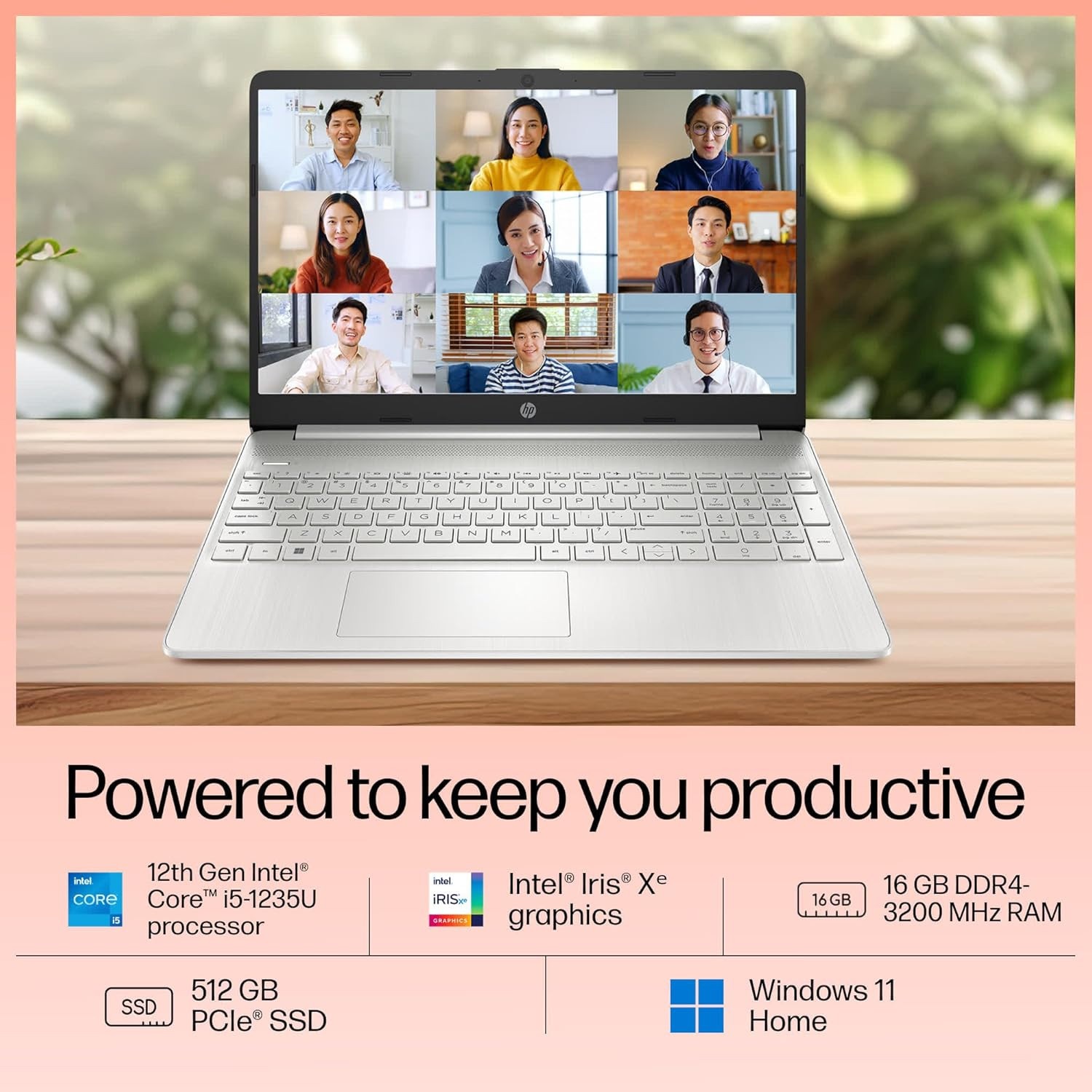 HP 15s Intel Core i5 12th Gen 16GB DDR4 RAM 512 GB NVMe M2 SSDWindows 11  MS Office2021  FHD 156 396 cm  Backlit KeyboardSilver  169 kgDual Speakers fq5330TU  Laptop
