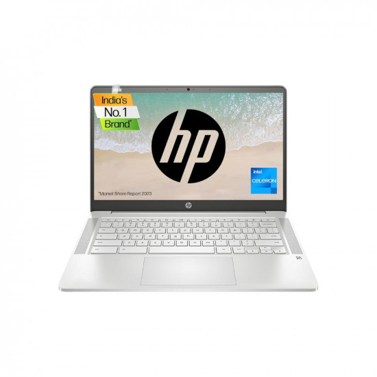 HP Chromebook 14a,Intel Celeron N4500 14inch(35.6 cm) FHD Touchscreen Laptop (Chrome OS, 4 GB SDRAM/64 GB eMMC/Chrome 64 /Dual Speakers/Google Assistant Built-in/Mineral Silver) 14a- na1004TU