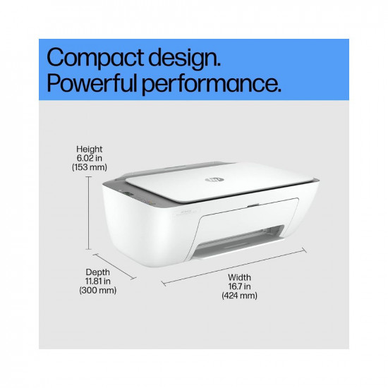 HP Ink Advantage Ultra 4826 Print, Copy, Scan, Print per Page (44p for B/W and 81p for Colour), Self Reset Dual Band WiFi, 2 Sets of Inbox Cartridges, Smart App Setup, Ideal for Home