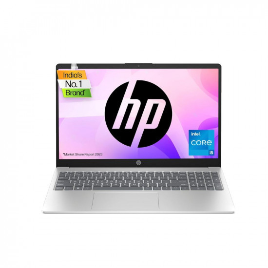 HP Laptop 15, 13th Gen Intel Core i5-1334U, 15.6-inch (39.6 cm), FHD, 16GB DDR4, 512GB SSD, Intel Iris Xe Graphics, Backlit KB, Thin & Light, Dual Speakers (Win 11, Silver, 1.59 kg), fd0221TU