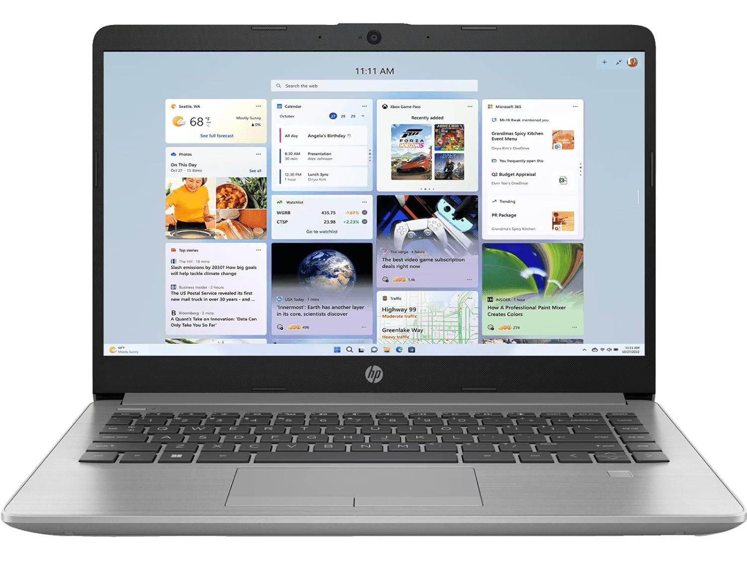 HP Laptop 245 G9 2024 AMD Ryzen 3 3250U Dual Core - 16GB512GB SSDAMD Radeon GraphicsWindows 11 Thin and Light Business Laptop14 3556cmSilver147 kgMS Office 2021