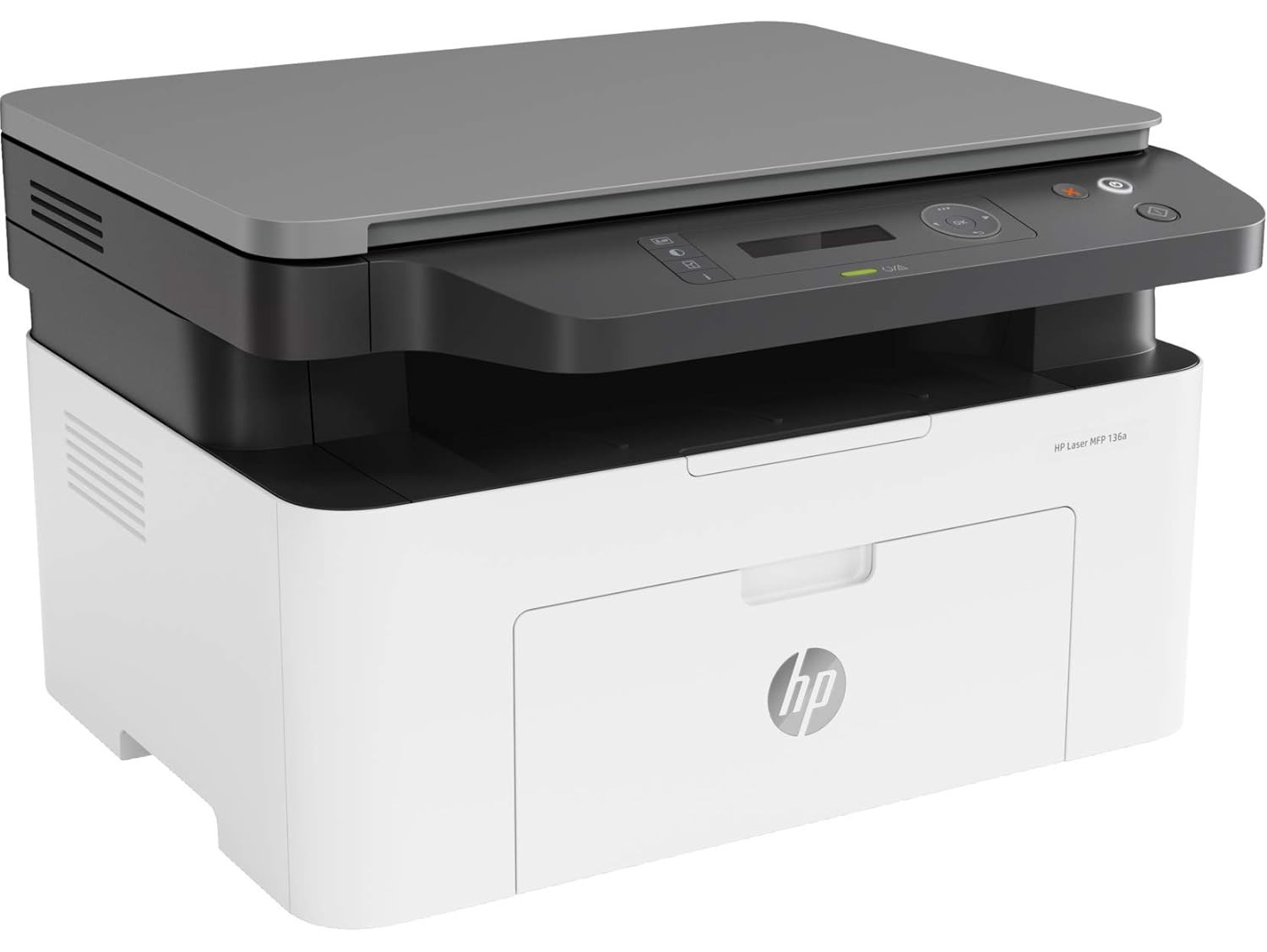 HP Laser MFP 136a, Wireless, Print, Copy, Scan, 40-Sheet ADF, Ethernet, Hi-Speed USB 2.0, Up to 21 ppm, 150-sheet Input Tray