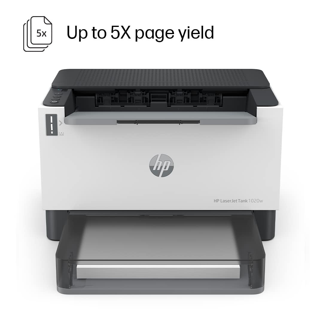 HP Laserjet Tank 1020w Printer, Wireless, Print, Hi-Speed USB 2.0, Bluetooth LE, Up to 22 ppm, 150-sheet Input Tray