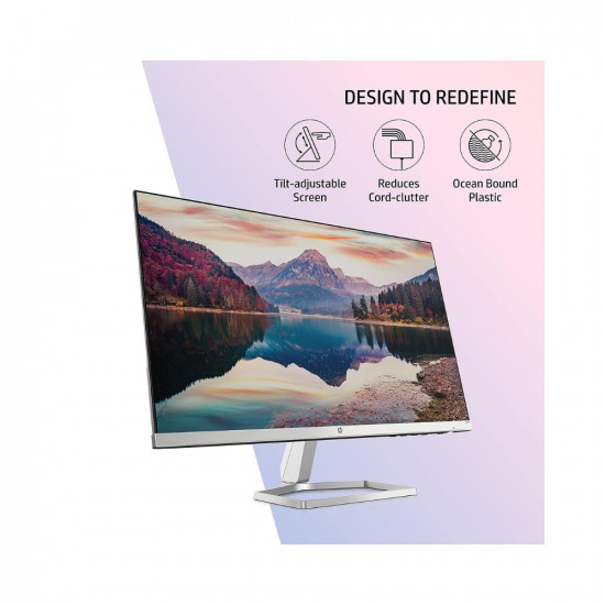 HP M22f 21.5-inches, 54.6 cm, FHD Monitor Eye Safe Certified Full HD IPS 3-Sided Micro-Edge Monitor, 75Hz, AMD Free Sync with 1xVGA, 1xHDMI 1.4 Ports, 300 nits (Silver, 1920 x 1080 Pixels)