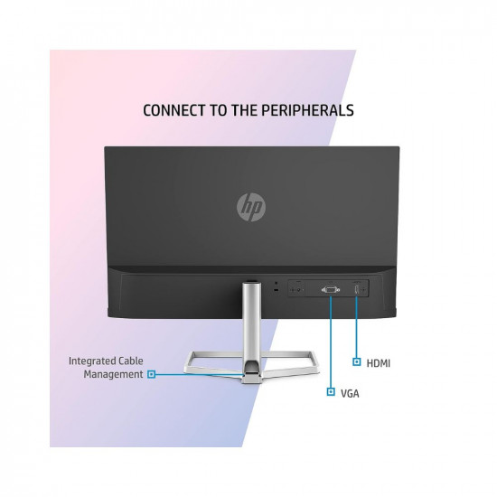 HP M22f 21.5-inches, 54.6 cm, FHD Monitor Eye Safe Certified Full HD IPS 3-Sided Micro-Edge Monitor, 75Hz, AMD Free Sync with 1xVGA, 1xHDMI 1.4 Ports, 300 nits (Silver, 1920 x 1080 Pixels)