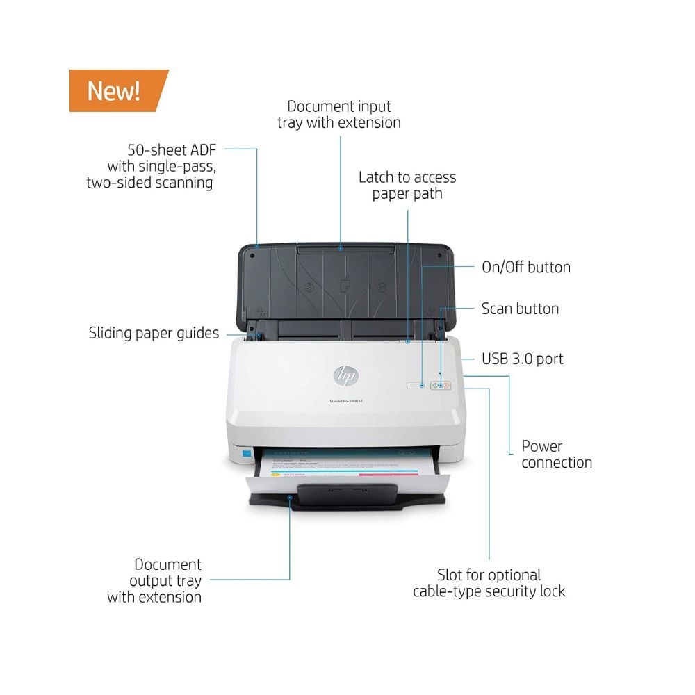 HP Scanjet Pro 2000 s2 Sheet-Feed Scanner