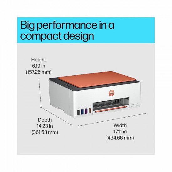 HP Smart Tank 529 All in one Colour Printer Upto 6000 Black and 6000 Colour Pages Included in The Box Print