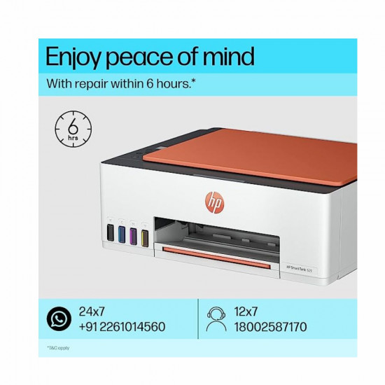 HP Smart Tank 529 All in one Colour Printer Upto 6000 Black and 6000 Colour Pages Included in The Box Print