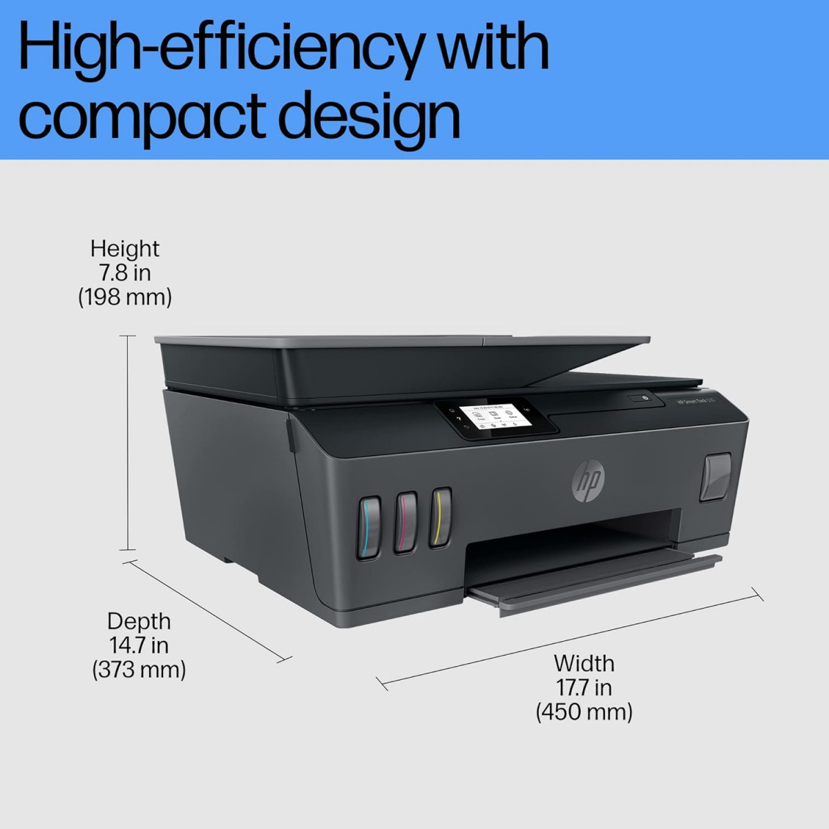HP Smart Tank 530 All-in-one WiFi Colour Printer with ADF (Upto 18000 Black and 8000 Colour Pages Included in The Box)