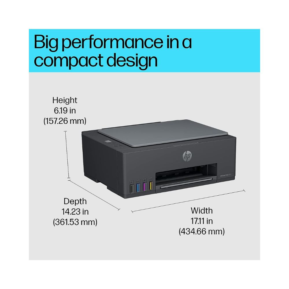 HP Smart Tank 581 All-in-one WiFi Colour Printer with 2 Extra Black Ink Bottles(Upto 18000 Black and 6000 Colour Prints)