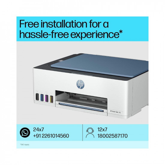 HP Smart Tank 585 All in one WiFi Colour Printer Upto 6000 Black and 6000 Colour Pages Included in The Box Print