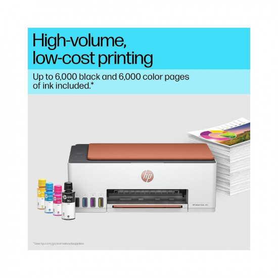 HP Smart Tank 589 All in one WiFi Colour Printer Upto 6000 Black and 6000 Colour Pages Included in The Box Print