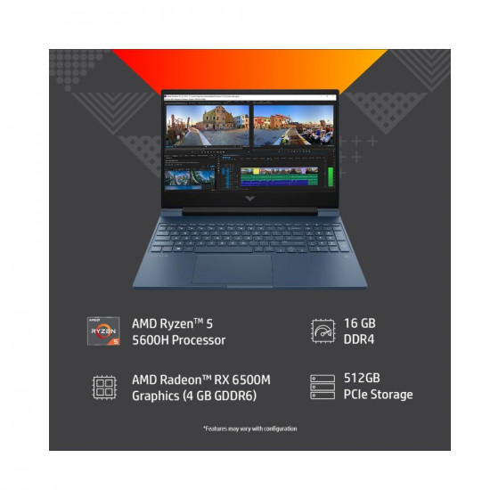 HP Victus Gaming Laptop AMD Ryzen 5 5600H 15 6 inch 39 6 cm FHD IPS Gaming Laptop 16GB RAM 512GB SSD NVIDIA GeForce RTX 3050 4GB Graphics 144Hz 9ms Response time Backlit KB B O Alexa