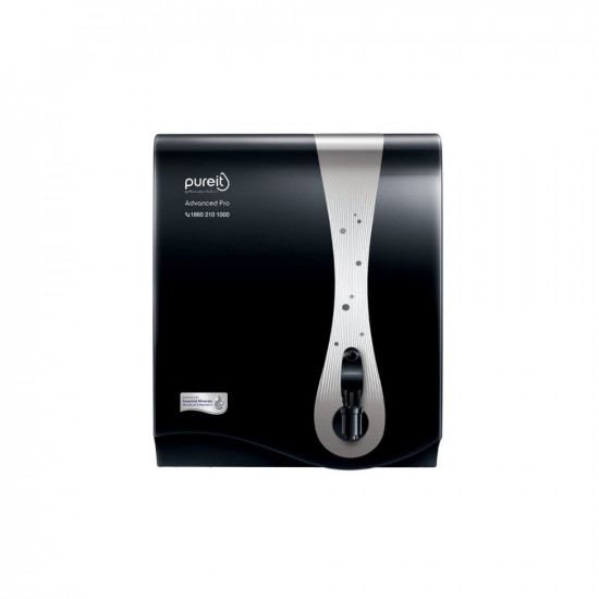 HUL Pureit Advanced Pro Mineral RO+UV 6 stage wall mounted counter top black 7L Water Purifier