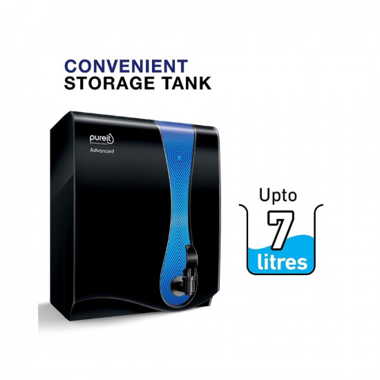 HUL Pureit Advanced RO + MF 6 Stage 7Litre wall mounted/counter top water Purifier, Black
