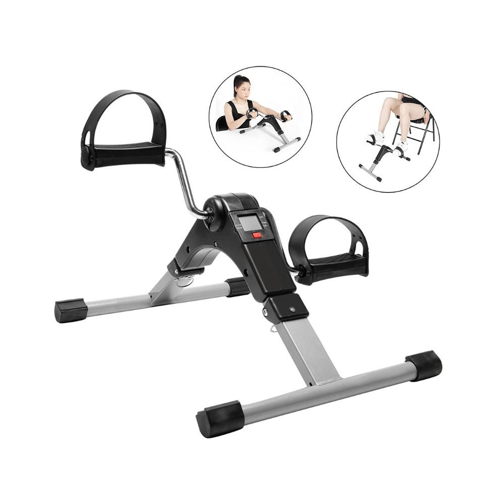 Hvg Traders Mini Cycle Pedal Exerciser with Adjustable Resistance and Digital Display - Suitable for Light Exercise of Legs & Arms