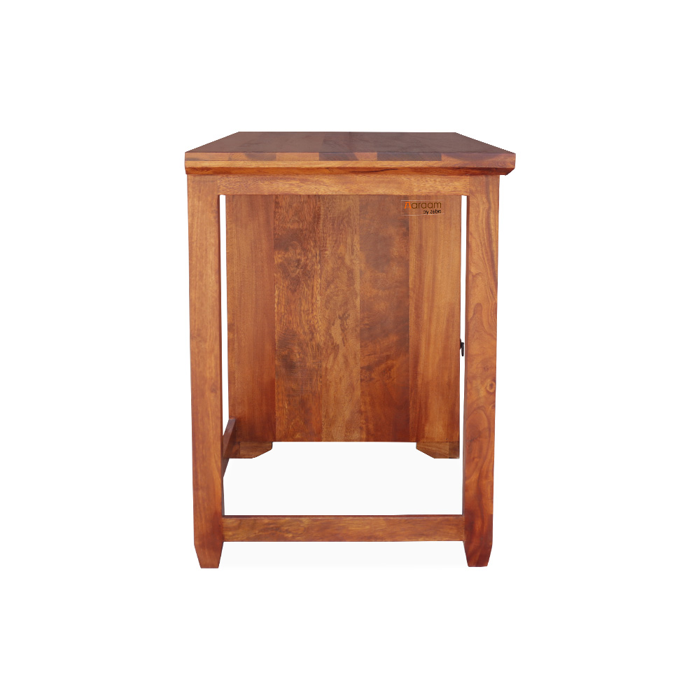 Aaram By Zebrs  Solid Sheesham Wood Study Table with Chair for Students Laptop Office Desk Workstation Writing Table  Furniture (Walnut Finish)