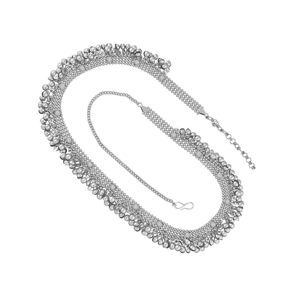 I Jewels Traditional Gold Plated Stone Studded Kamarband for Women
