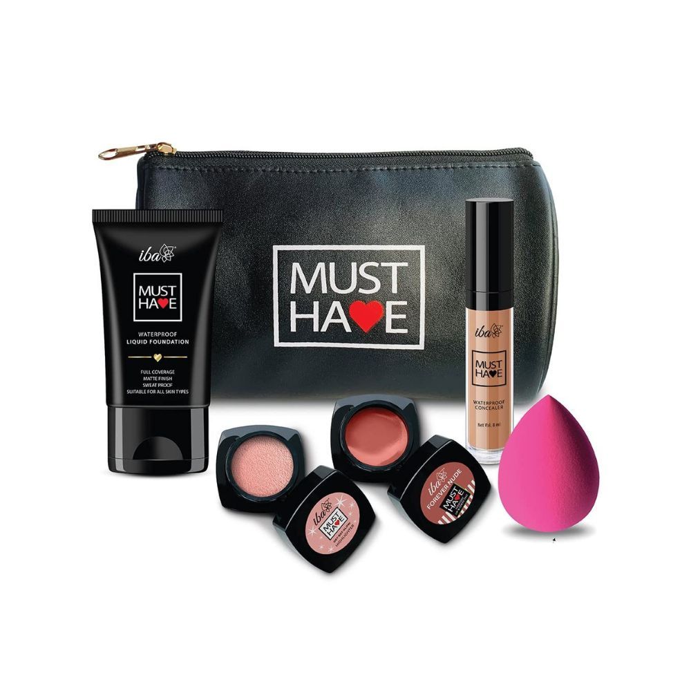 Iba Must Have Makeup Combo - Full Coverage | Matte Finish | PETA Certified Vegan & Cruelty Free | No Paraben & No Alcohol (Dusky)