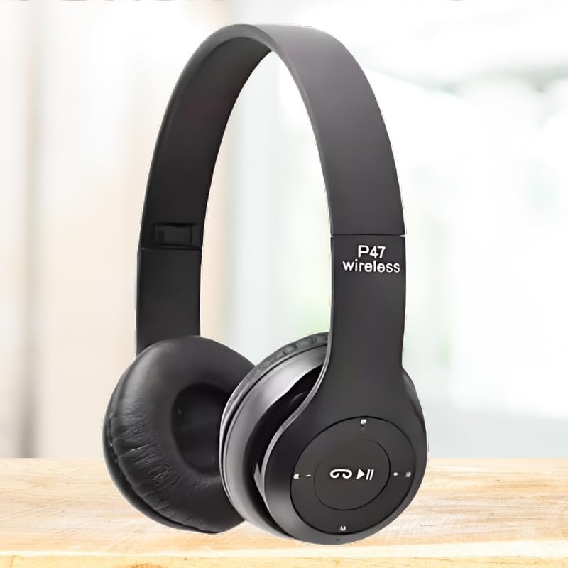 icall P47 Gaming Bluetooth Headphones Over Ear Wireless with Mic Black