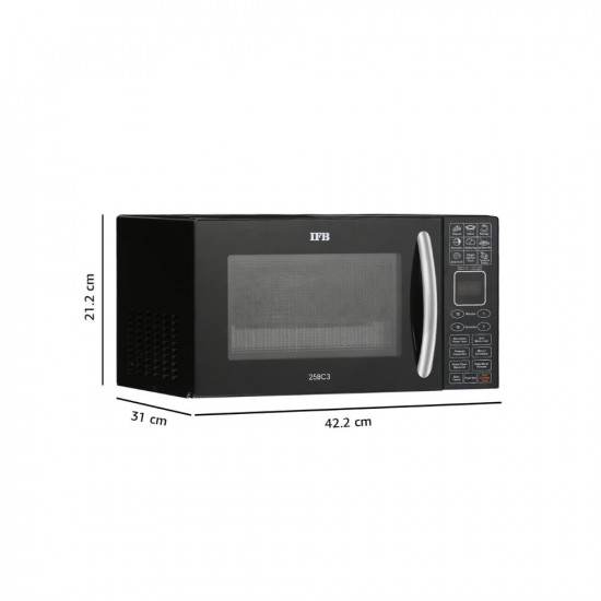 IFB 25 L Convection Microwave Oven (25BC3, Black, Oil Free Cooking, With Starter Kit)