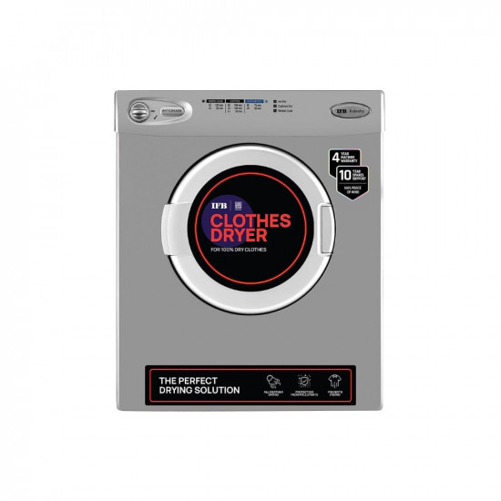 IFB 5.5 kg Front Load Fully-automatic Dryer (TURBO DRY EX, Silver, Wall Mountable,Anti crease)