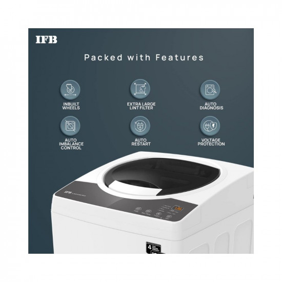 IFB 6.5 Kg 5 Star Top Load Washing Machine Aqua Conserve (TL-REW 6.5KG AQUA, White, Hard Water Wash, 4 Years Comprehensive Warranty)