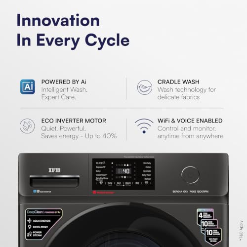 IFB 7 kg Fully Automatic Front Load Washing Machine SERENA OXN 7012 CMS Onyx - product image 4