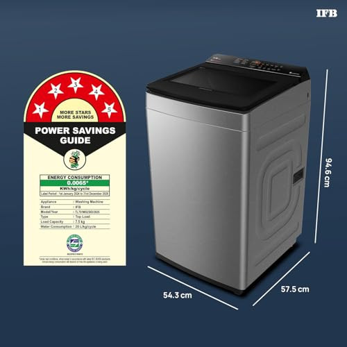 IFB 75 kg Fully Automatic Top Load Washing Machine TL751MS2SID Mystic Silver Sparkle - product image 2