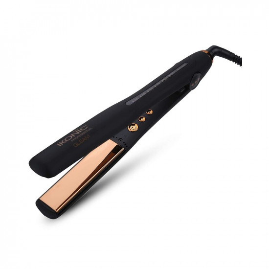 IKONIC GLEAM HAIR STRAIGHTENER WITH SUPER SLIM 1 INCH ROSE GOLD PLATES FOR LONGER, THICKER HAIR