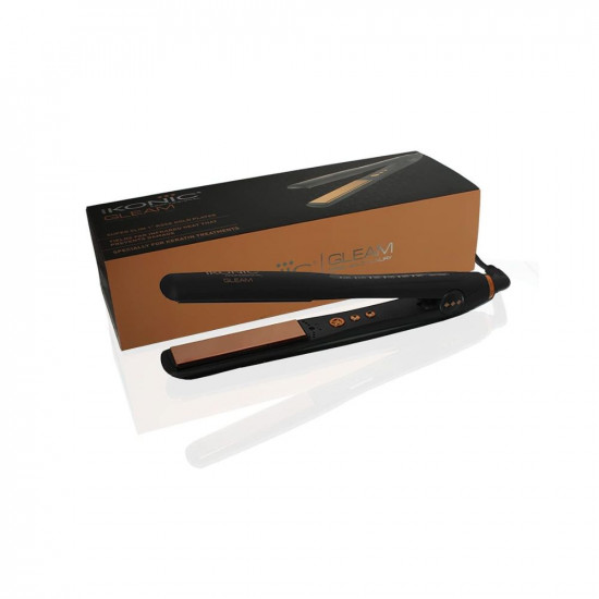 IKONIC GLEAM HAIR STRAIGHTENER WITH SUPER SLIM 1 INCH ROSE GOLD PLATES FOR LONGER, THICKER HAIR