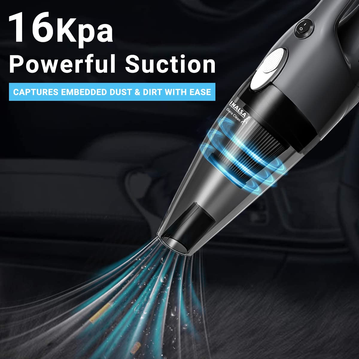 INALSA Vacuum Cleaner for Home  CarPowerful 800 W Motor16Kpa SuctionHandheld Vacuum CleanerHepa Filter Mini Small Vacuum CleanerSofa CleanerPortable Vacuum CleanerVaccine cleanerDura Clean
