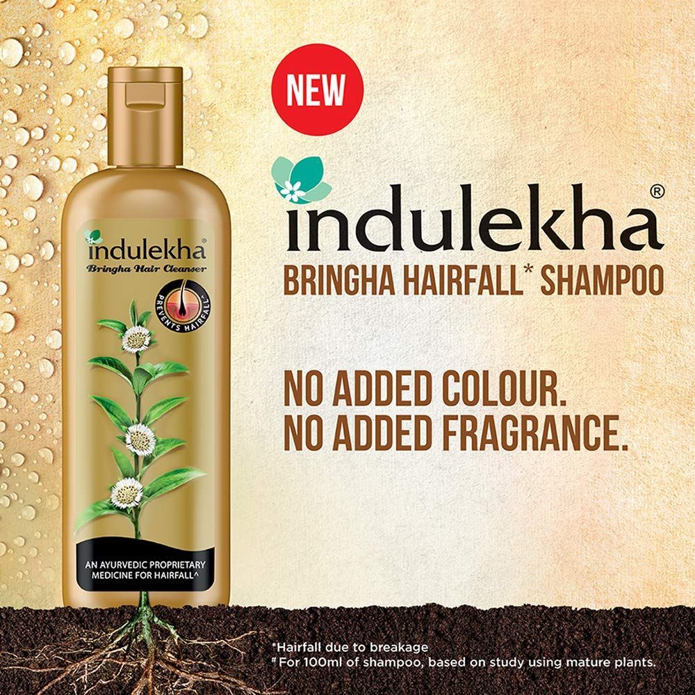Indulekha Bringha Ayurvedic Shampoo 340 ml With Bringharaj Extracts, Amla, Shikakai  For Men & Women