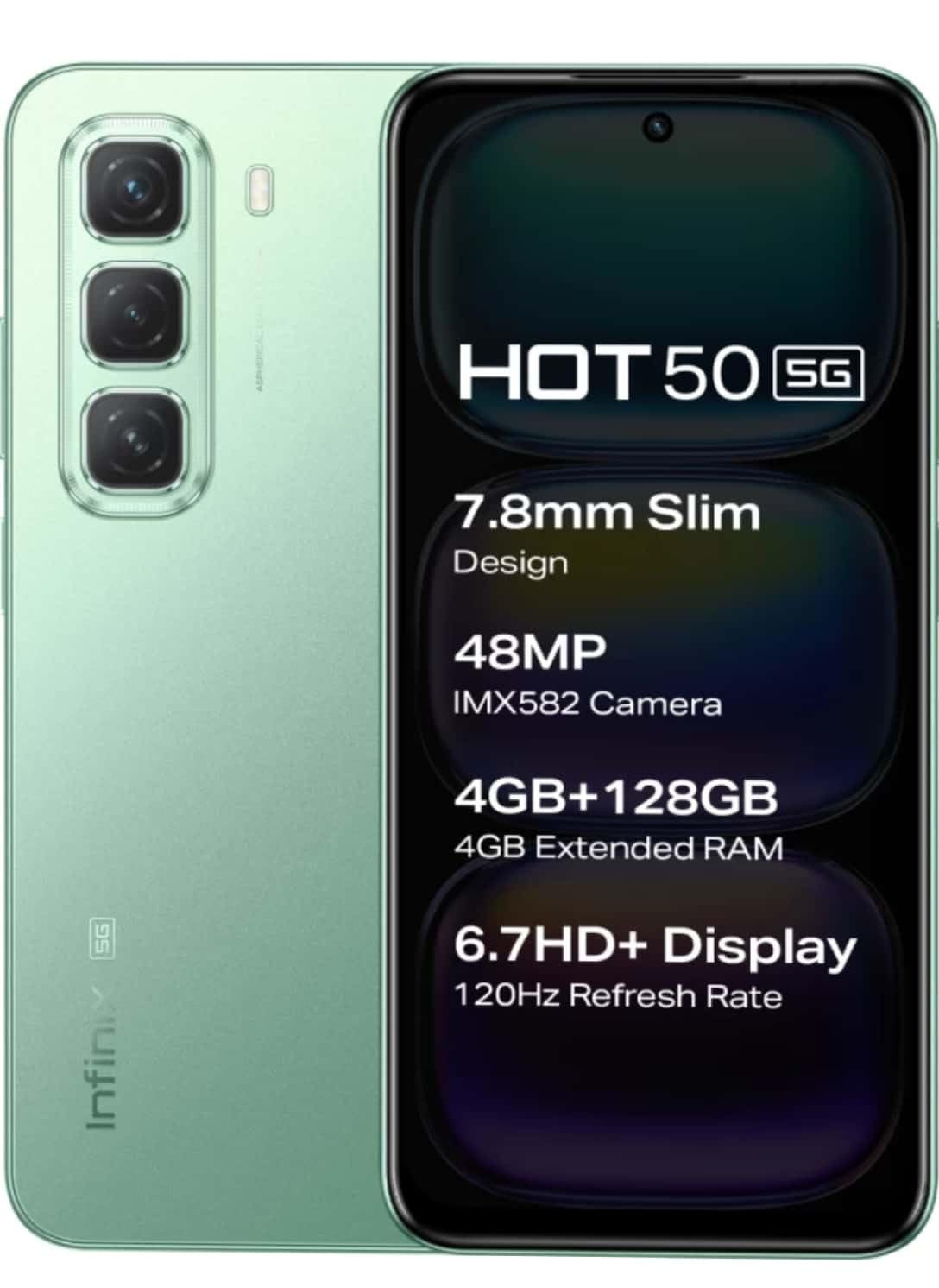 Infinix Hot 50 5G Sage Green 128 GB 4 GB RAM