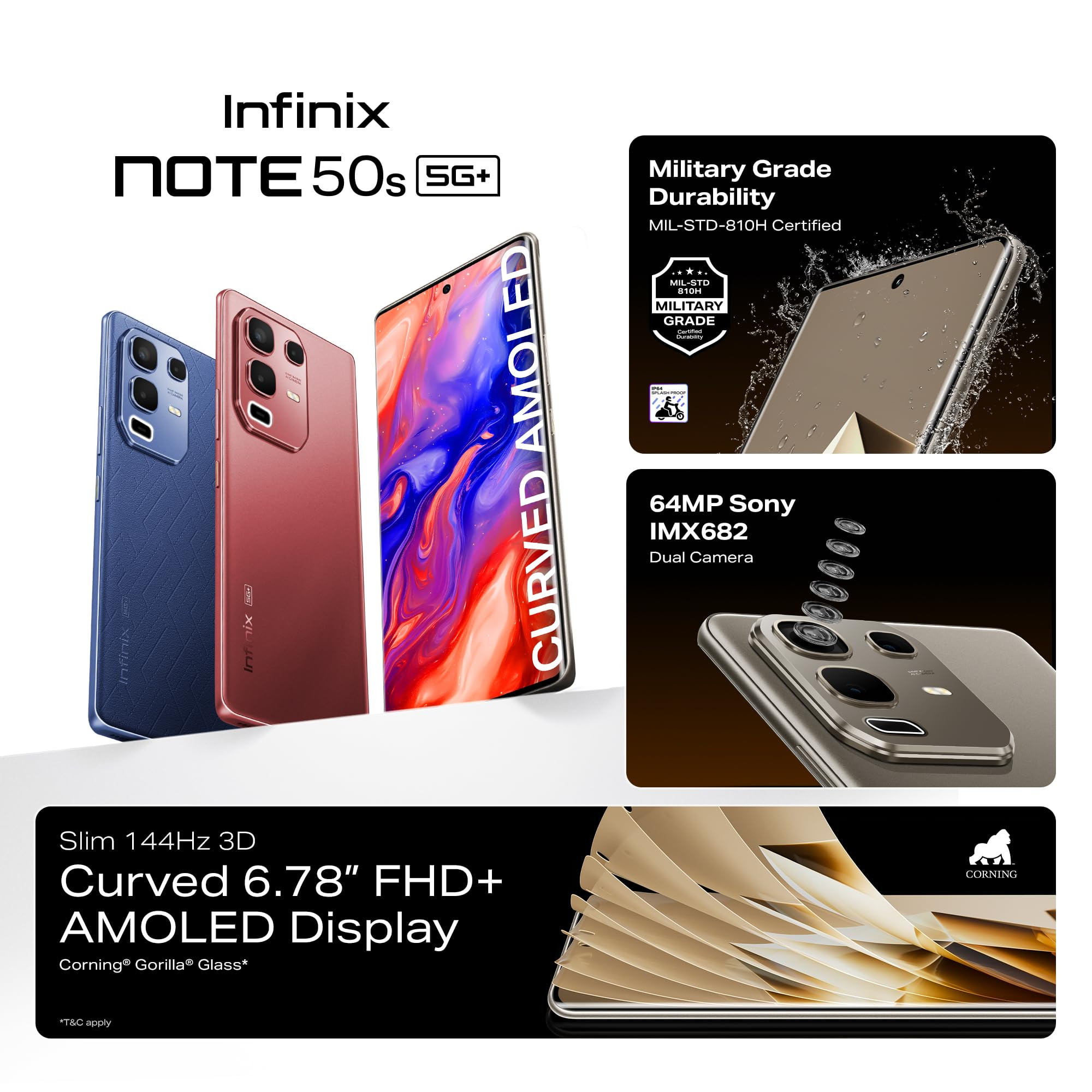 Infinix Note 50s 5G 128GB Titanium Grey 6GB RAM