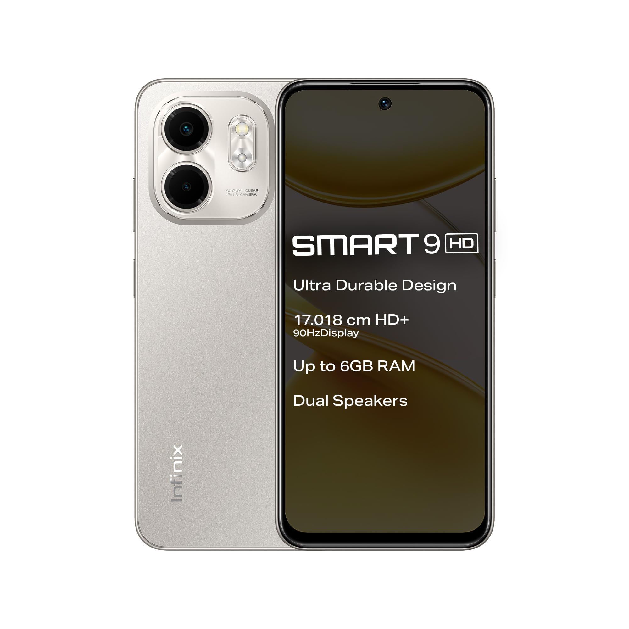 Infinix Smart 9 HD Neo Titanium 3GB RAM 64GB Storage  250K Drop Tests  90Hz Punch Hole Display  5000mAh Battery