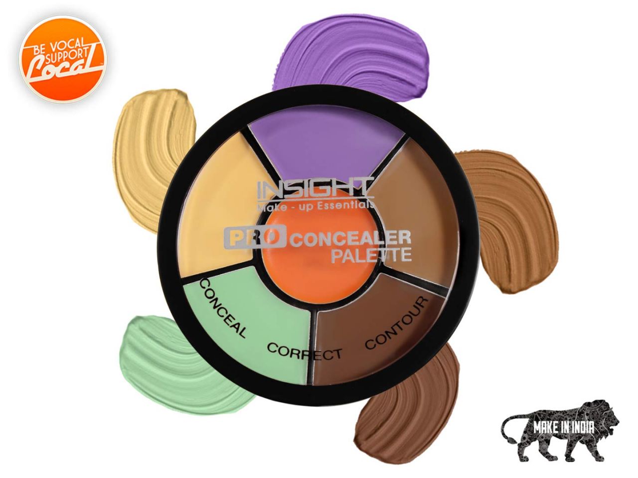 INSIGHT Cosmetics Pro Natural Powder Concealer Palette - Corrector, 15gm