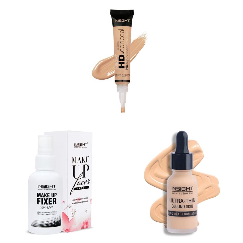 Insight PRO Concealer,Golden Sand-04 & INSIGHT Makeup Fixer Spray 75ml