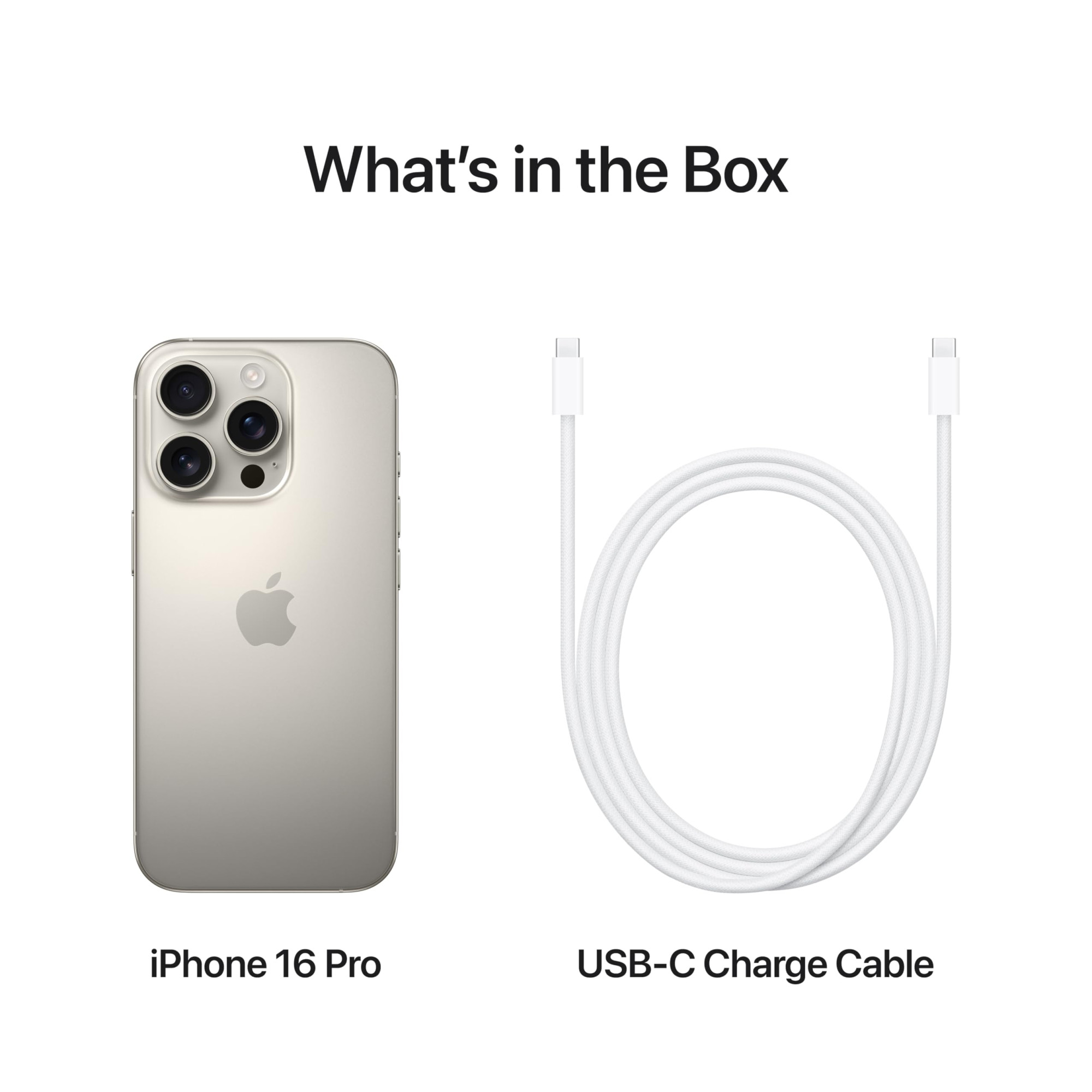 iPhone 16 Pro 256 GB 5G Mobile Phone with Camera Control 4K 120 fps Dolby Vision and a Huge Leap in Battery Life Works with AirPods Natural Titanium