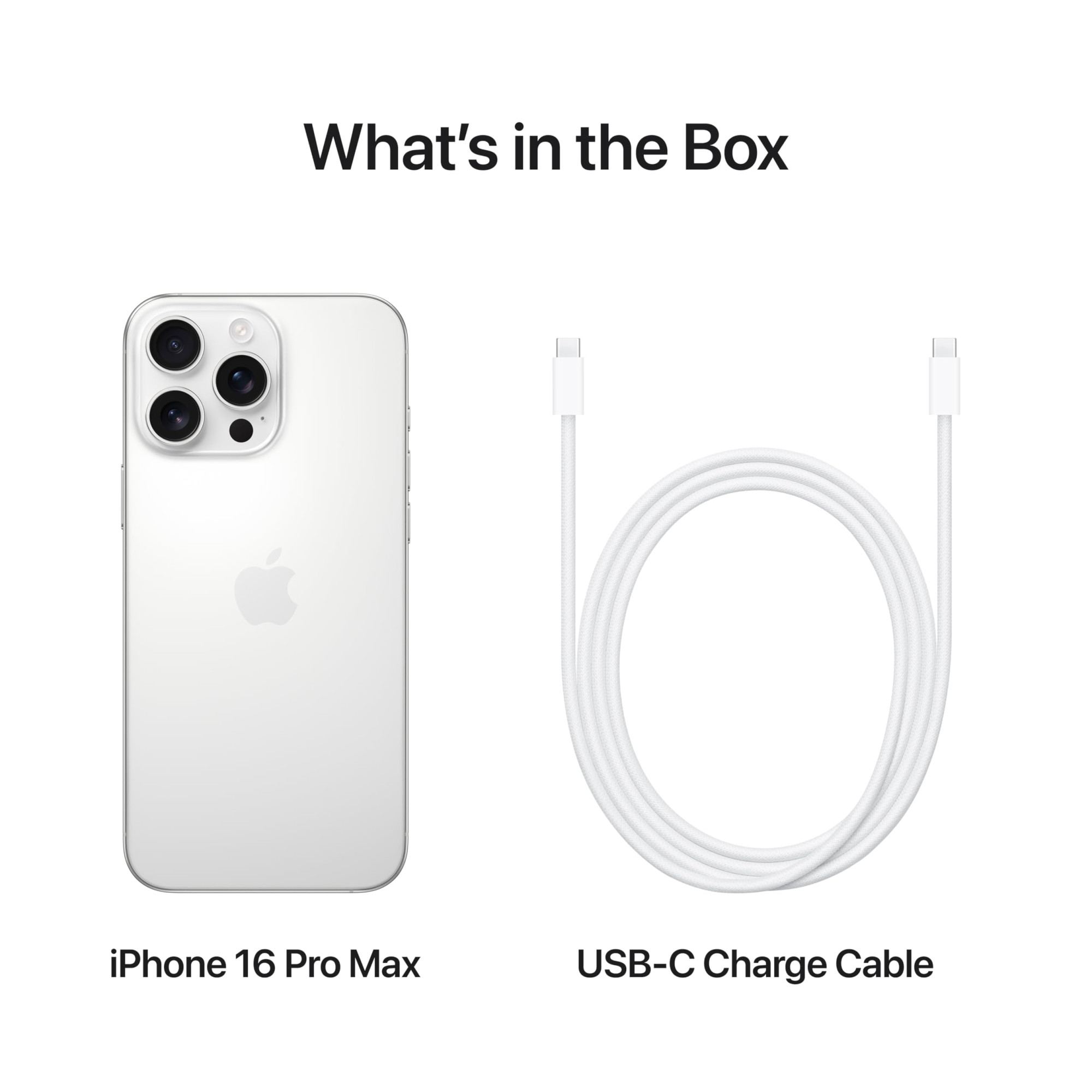 iPhone 16 Pro Max 256 GB 5G Mobile Phone with Camera Control 4K 120 fps Dolby Vision and a Huge Leap in Battery Life Works with AirPods White Titanium