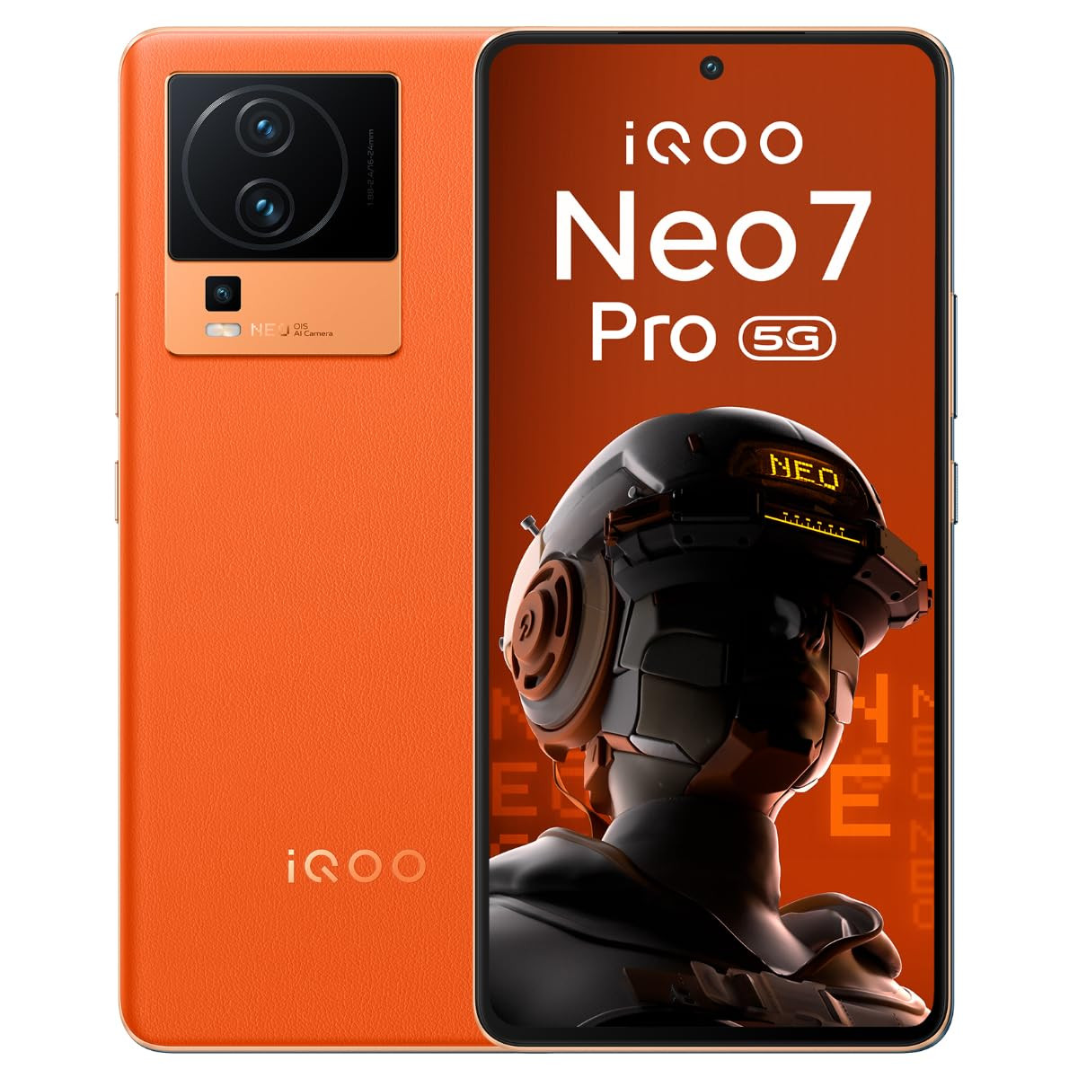 iQOO Neo 7 Pro 5G Fearless Flame 8Gb Ram 128Gb Storage  Snapdragon 8 Gen 1  Independent Gaming Chip  Flagship 50Mp Ois Camera  Premium Leather Design Orange