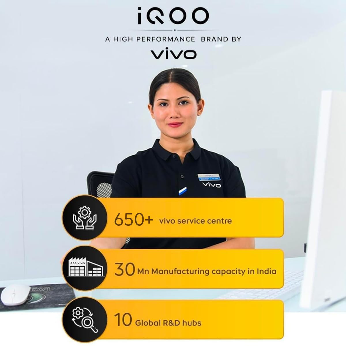 iQOO Z10x 5G Titanium 8GB RAM 128GB Storage  6500 mAh Large Capacity Battery  Dimensity 7300 Processor  Military-Grade Durability