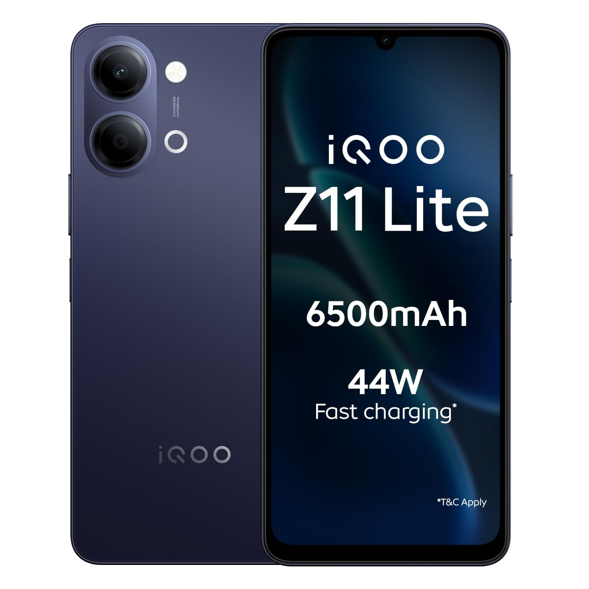 iQOO Z11 Lite 44W 5G 6 GB RAM 256GB Storage Midnight Blue