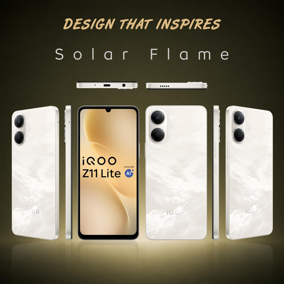 iQOO Z11 Lite 44W 5G 6 GB RAM 256GB Storage Solar Flame