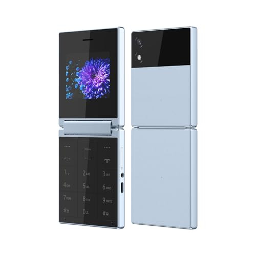 Itel Flip One  Leather Premium Design  Big 24 Display  Dual SIM  Type-C USB Port  BT Caller  KingVoice  Light Blue